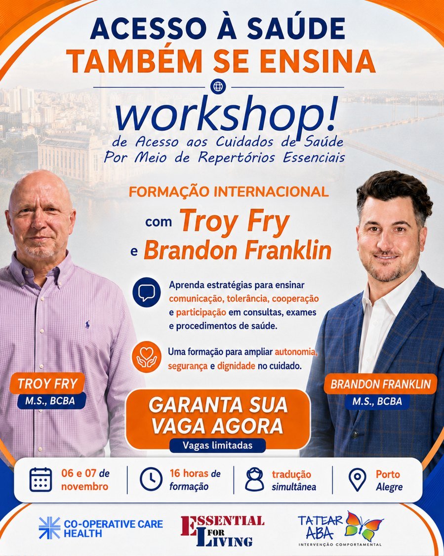 Cartaz do Workshop Internacional com Troy Fry e Brandon Franklin